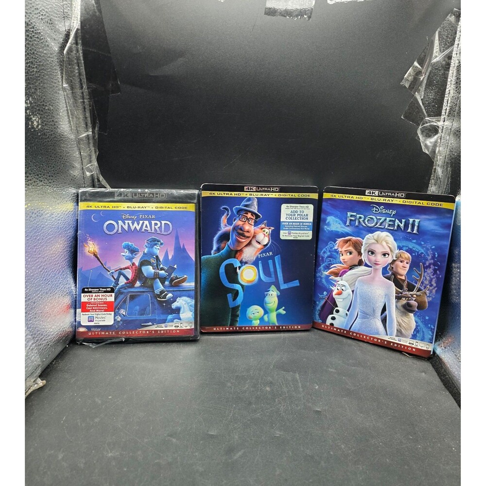Disney Pixar 4K UHD Lot Onward Soul Frozen II Blu-ray Combo